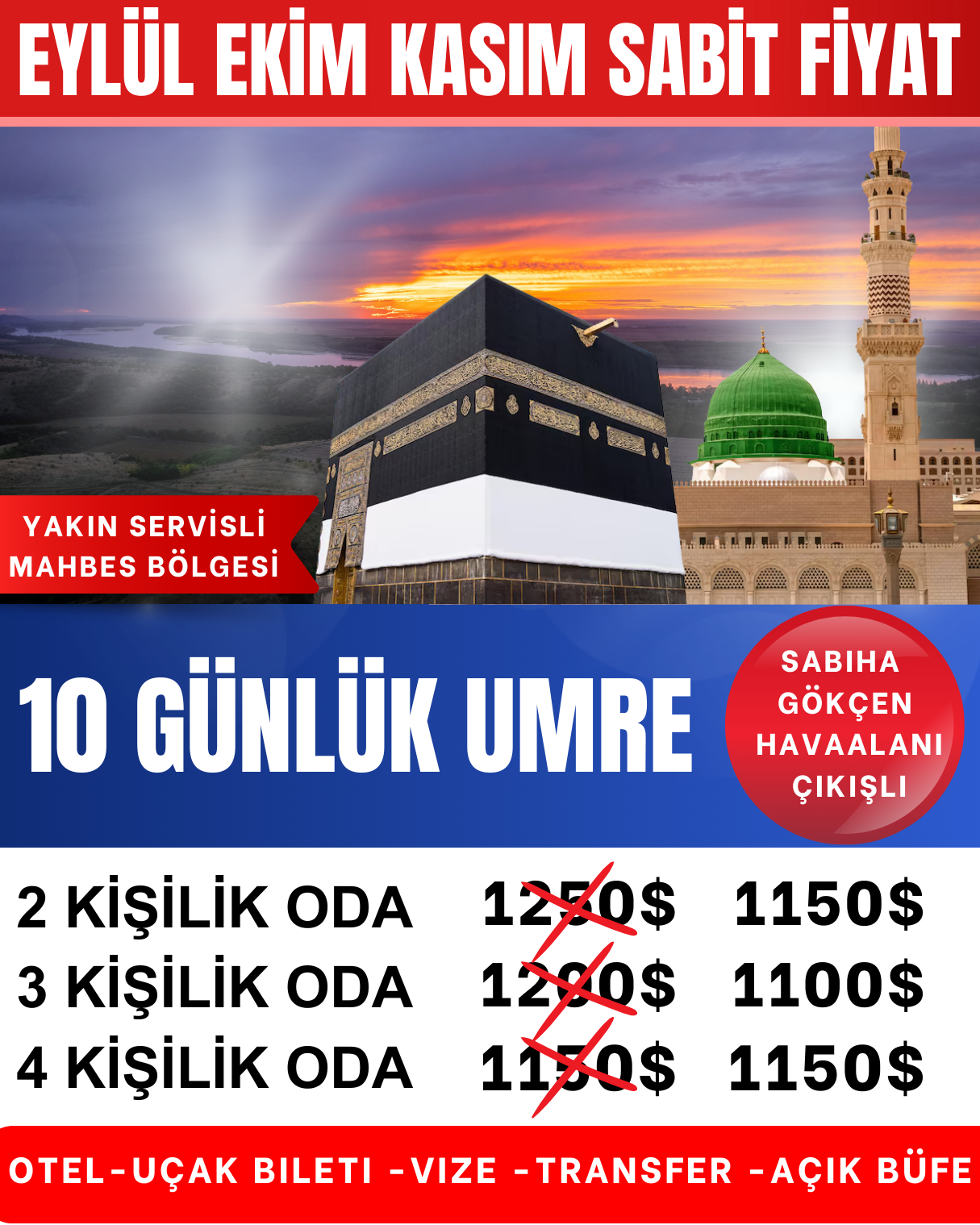 16 ARALIK REGAİB KANDİLİ UMRESİ 9 GÜN